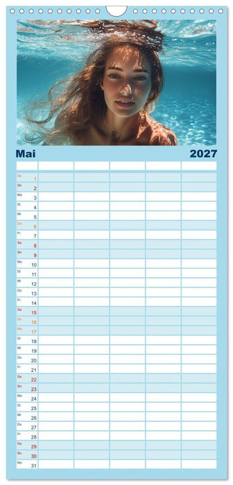 Aqua Desire – KI-Schönheiten unter Wasser (CALVENDO Familienplaner 2027)