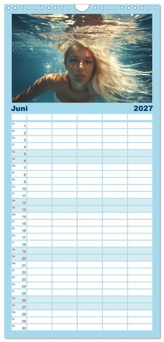 Aqua Desire – KI-Schönheiten unter Wasser (CALVENDO Familienplaner 2027)