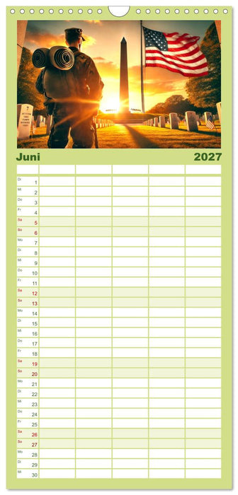 USA - Der amerikanische Geist (CALVENDO Familienplaner 2027)