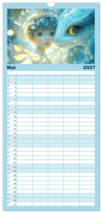 Winterliche Fantasie Animé (CALVENDO Familienplaner 2027)