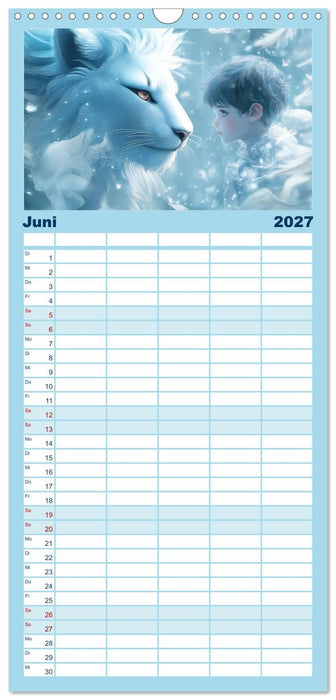 Winterliche Fantasie Animé (CALVENDO Familienplaner 2027)