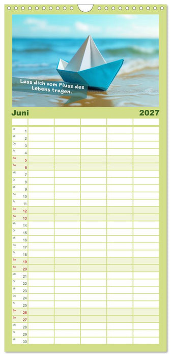 Origami Kalender der Achtsamkeit - Achtsamkeitskalender (CALVENDO Familienplaner 2027)