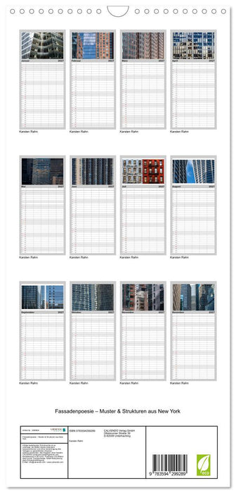 Fassadenpoesie – Muster & Strukturen aus New York (CALVENDO Familienplaner 2027)