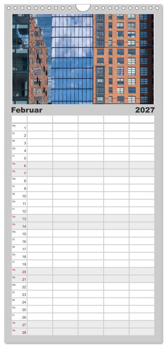 Fassadenpoesie – Muster & Strukturen aus New York (CALVENDO Familienplaner 2027)
