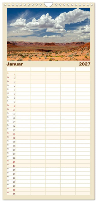 USA: Roadtrip durch die Wüste (CALVENDO Familienplaner 2027)