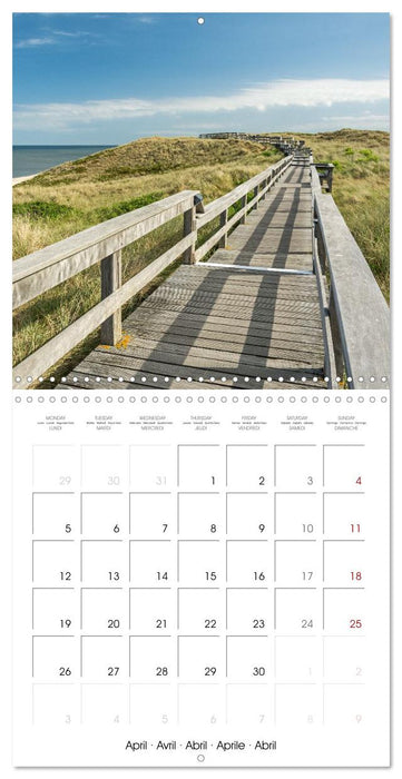 L’Allemagne du Nord – Dunes, vent et la vaste mer (CALVENDO Calendrier mensuel 2027)
