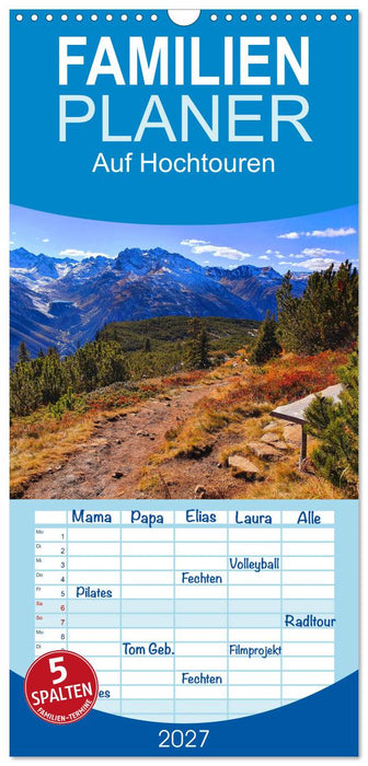 Auf Hochtouren (CALVENDO Familienplaner 2027)