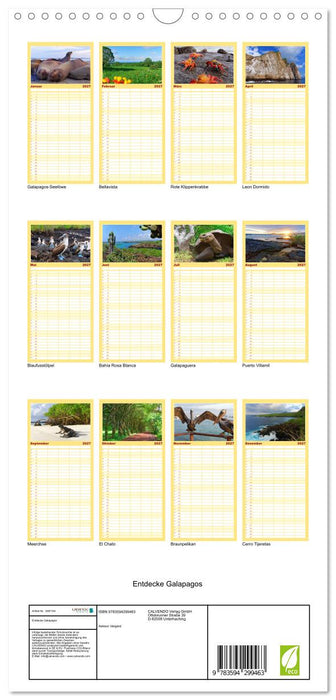 Entdecke Galapagos (CALVENDO Familienplaner 2027)