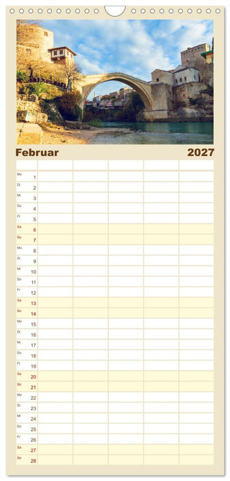 Die Altstadt von Mostar (CALVENDO Familienplaner 2027)