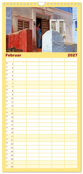 Typisch Indien - Unterwegs in Rajasthan (CALVENDO Familienplaner 2027)
