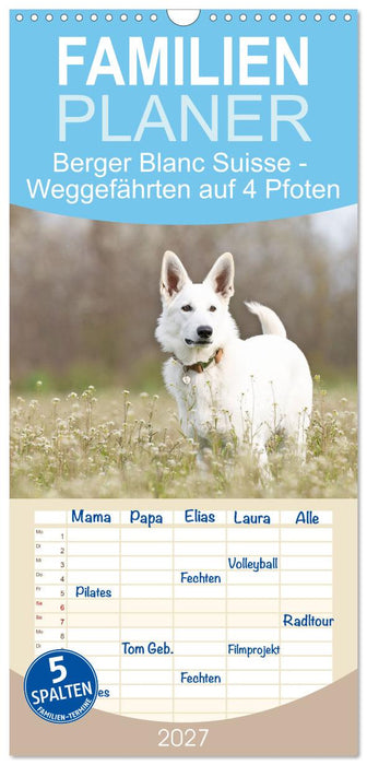 Berger Blanc Suisse - Weggefährten auf 4 Pfoten (CALVENDO Familienplaner 2027)