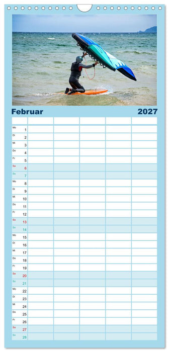 Wingfoilen - fliegen über das Wasser (CALVENDO Familienplaner 2027)