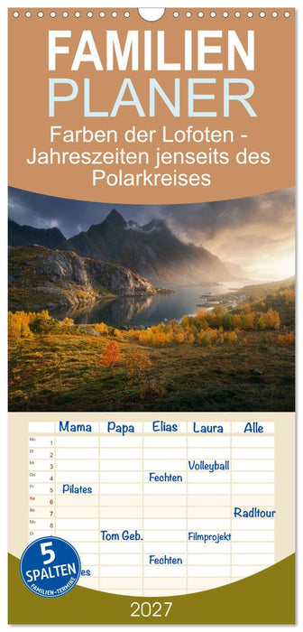 Farben der Lofoten - Jahreszeiten jenseits des Polarkreises (CALVENDO Familienplaner 2027)