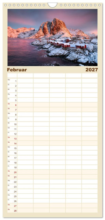 Farben der Lofoten - Jahreszeiten jenseits des Polarkreises (CALVENDO Familienplaner 2027)