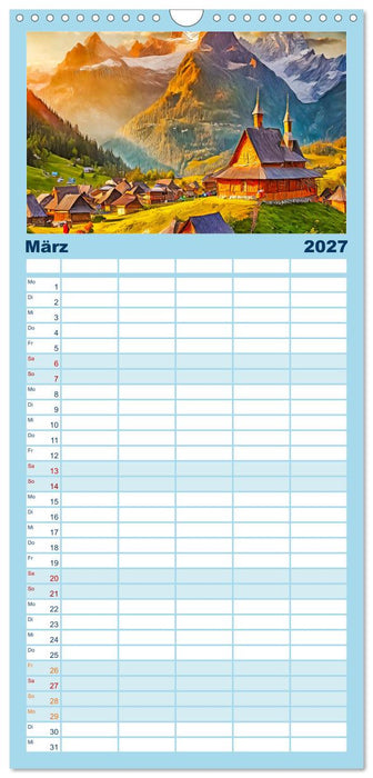 Plätze zum Träumen (CALVENDO Familienplaner 2027)
