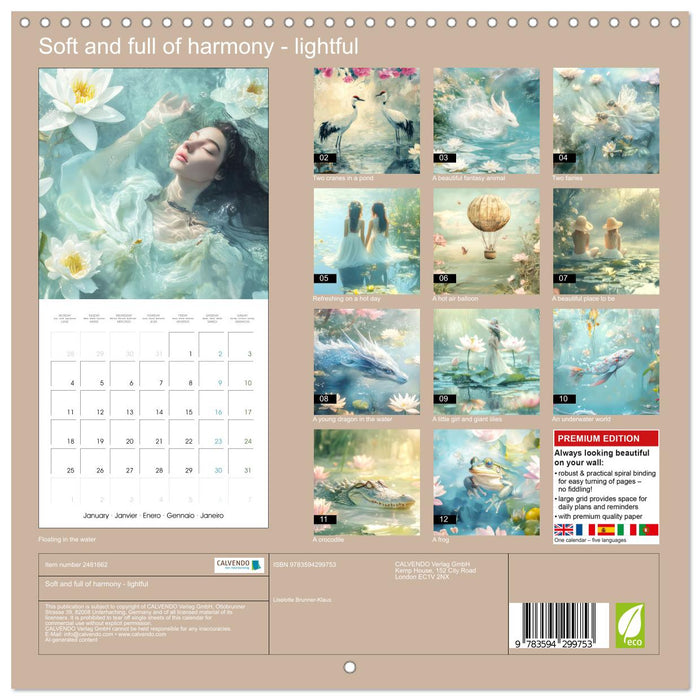 Soft and full of harmony - lightful (CALVENDO Monthly Calendar 2027)