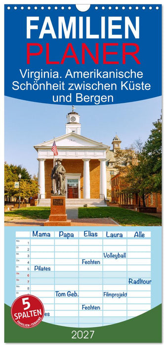 Virginia. Amerikanische Schönheit zwischen Küste und Bergen (CALVENDO Familienplaner 2027)