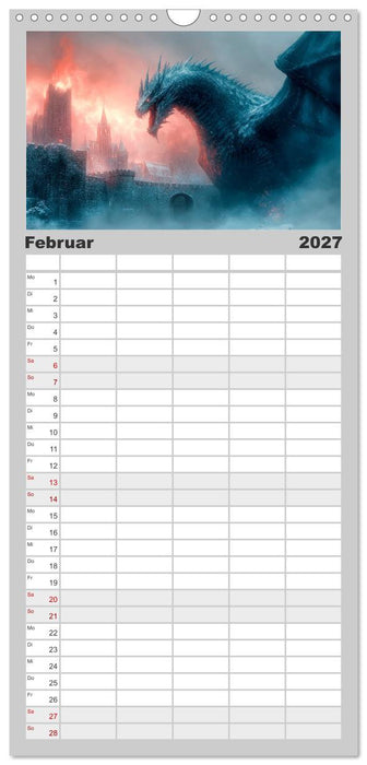MÄCHTIGE DRACHEN Mystische Wesen (CALVENDO Familienplaner 2027)