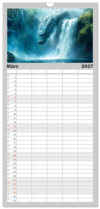 MÄCHTIGE DRACHEN Mystische Wesen (CALVENDO Familienplaner 2027)