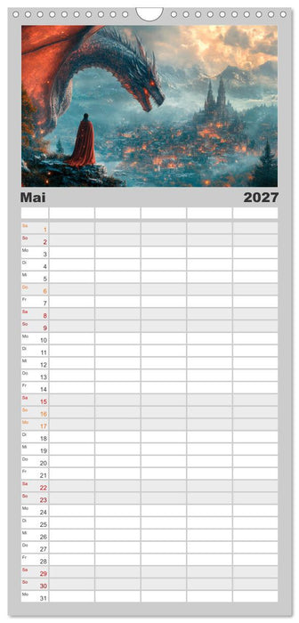 MÄCHTIGE DRACHEN Mystische Wesen (CALVENDO Familienplaner 2027)