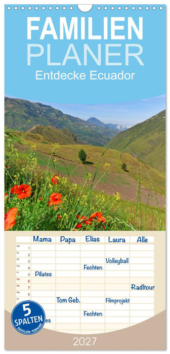 Entdecke Ecuador (CALVENDO Familienplaner 2027)