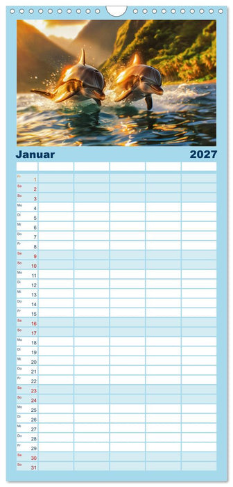 Delfinglück (CALVENDO Familienplaner 2027)