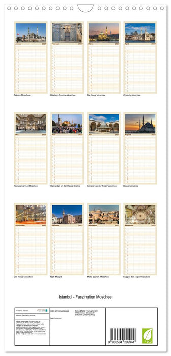 Istanbul - Faszination Moschee (CALVENDO Familienplaner 2027)