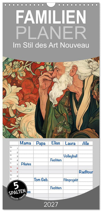 Im Stil des Art Nouveau (CALVENDO Familienplaner 2027)
