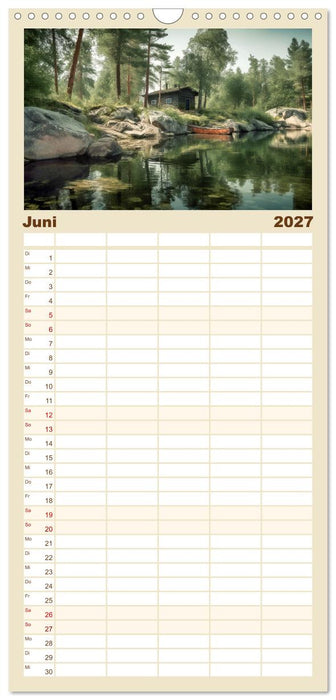 Hüttenzauber - Ein visueller Streifzug durch Norwegens Wildnis (CALVENDO Familienplaner 2027)