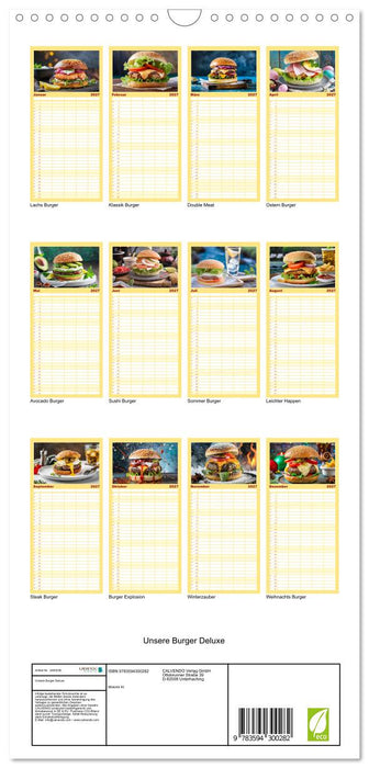 Unsere Burger Deluxe (CALVENDO Familienplaner 2027)
