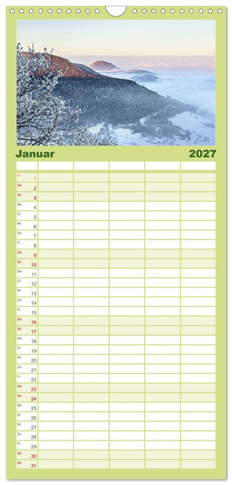 Traumkulisse Schwäbische Alb (CALVENDO Familienplaner 2027)