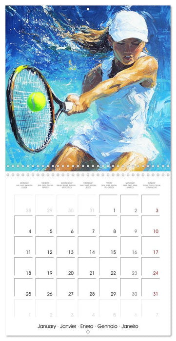 Disciplines olympiques en peinture (CALVENDO Calendrier mensuel 2027)