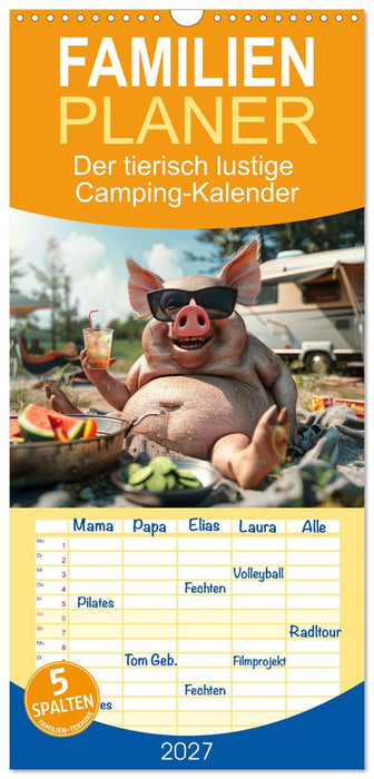 Der tierisch lustige Camping-Kalender (CALVENDO Familienplaner 2027)