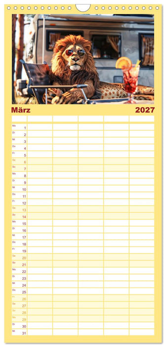 Der tierisch lustige Camping-Kalender (CALVENDO Familienplaner 2027)