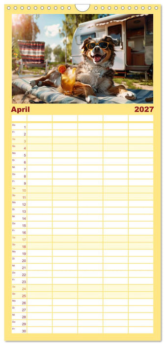 Der tierisch lustige Camping-Kalender (CALVENDO Familienplaner 2027)
