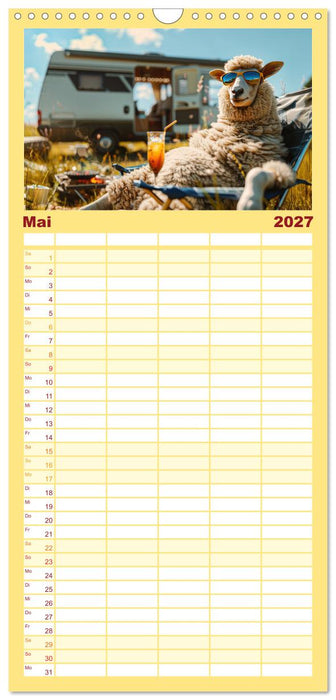 Der tierisch lustige Camping-Kalender (CALVENDO Familienplaner 2027)