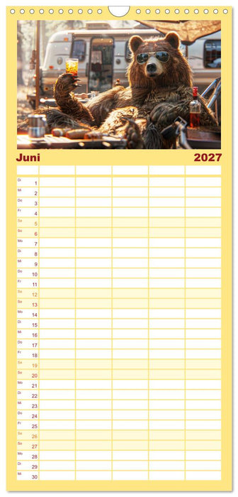 Der tierisch lustige Camping-Kalender (CALVENDO Familienplaner 2027)