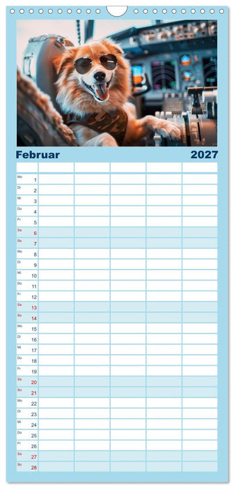 Der tierisch lustige Piloten-Kalender (CALVENDO Familienplaner 2027)