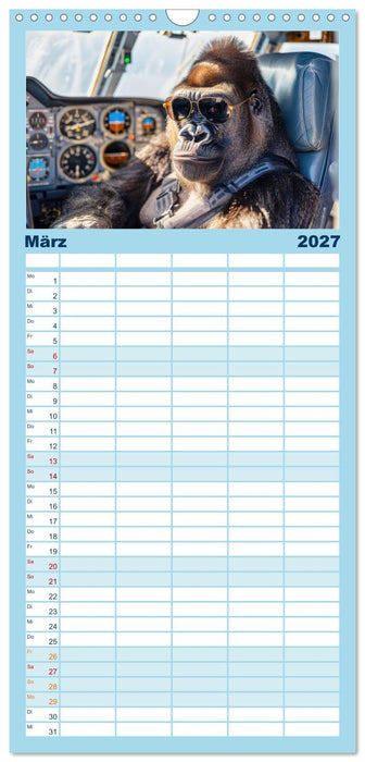 Der tierisch lustige Piloten-Kalender (CALVENDO Familienplaner 2027)