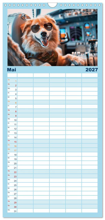 Der tierisch lustige Piloten-Kalender (CALVENDO Familienplaner 2027)