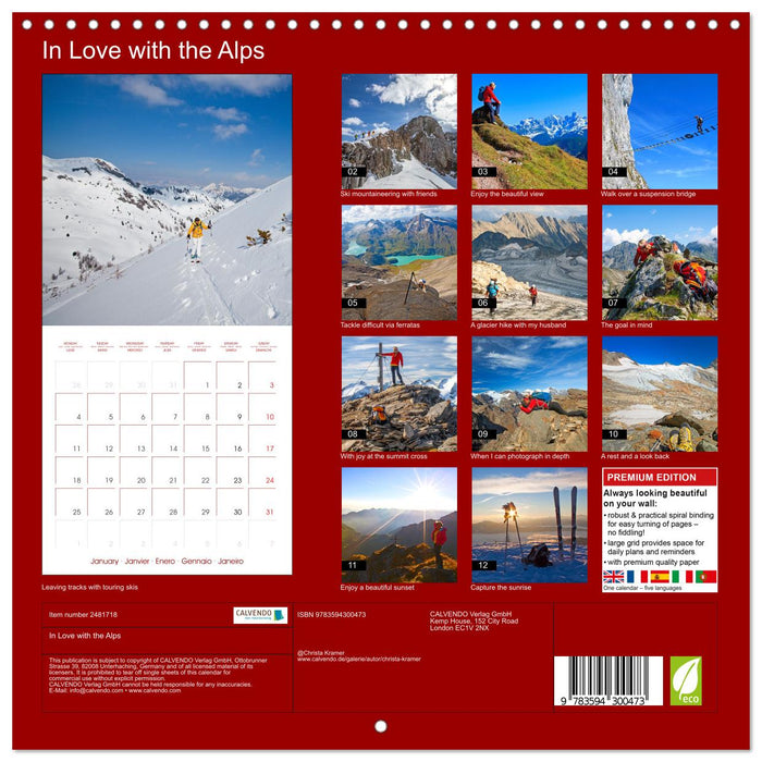 In Love with the Alps (CALVENDO Monthly Calendar 2027)