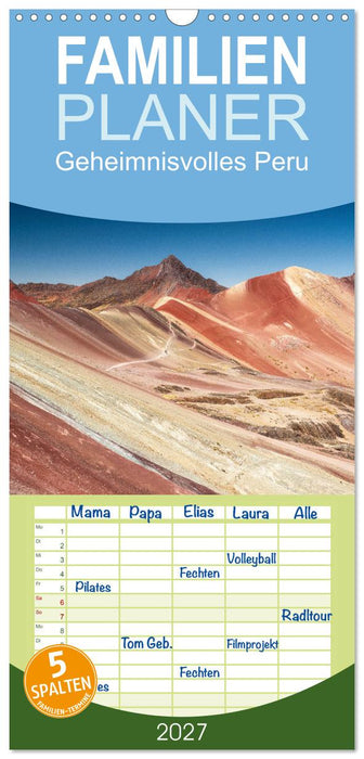 Geheimnisvolles Peru (CALVENDO Familienplaner 2027)