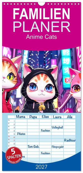 Anime Cats (CALVENDO Familienplaner 2027)