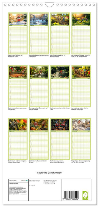 Sportliche Gartenzwerge (CALVENDO Familienplaner 2027)