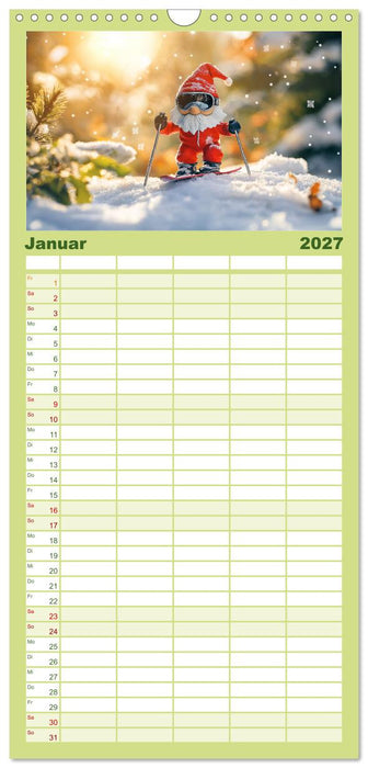Sportliche Gartenzwerge (CALVENDO Familienplaner 2027)