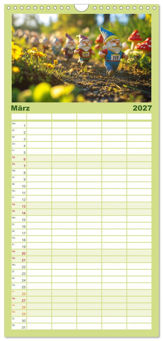 Sportliche Gartenzwerge (CALVENDO Familienplaner 2027)