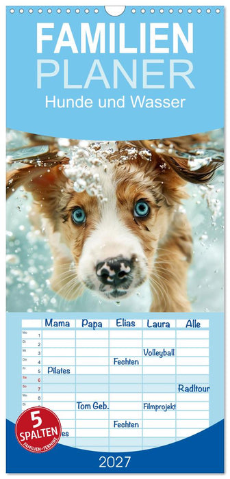 Hunde und Wasser (CALVENDO Familienplaner 2027)