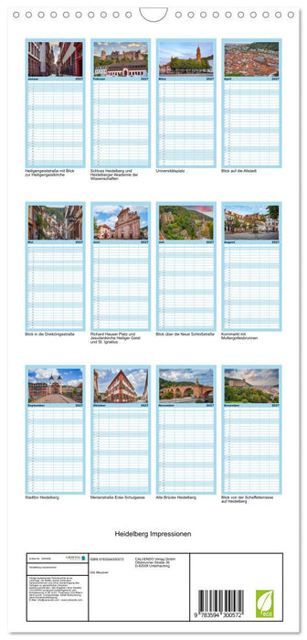 Heidelberg Impressionen (CALVENDO Familienplaner 2027)
