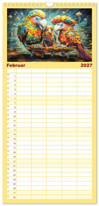 Zirkusfantasien - Bezaubernd fremdartig (CALVENDO Familienplaner 2027)