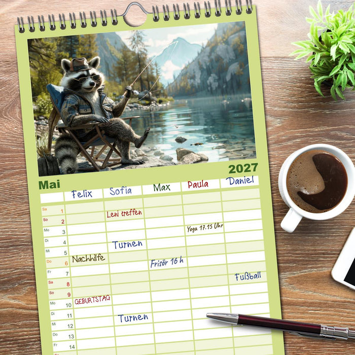 Der tierisch lustige Angler-Kalender (CALVENDO Familienplaner 2027)